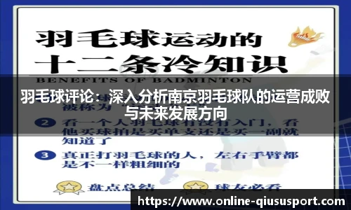 羽毛球评论：深入分析南京羽毛球队的运营成败与未来发展方向